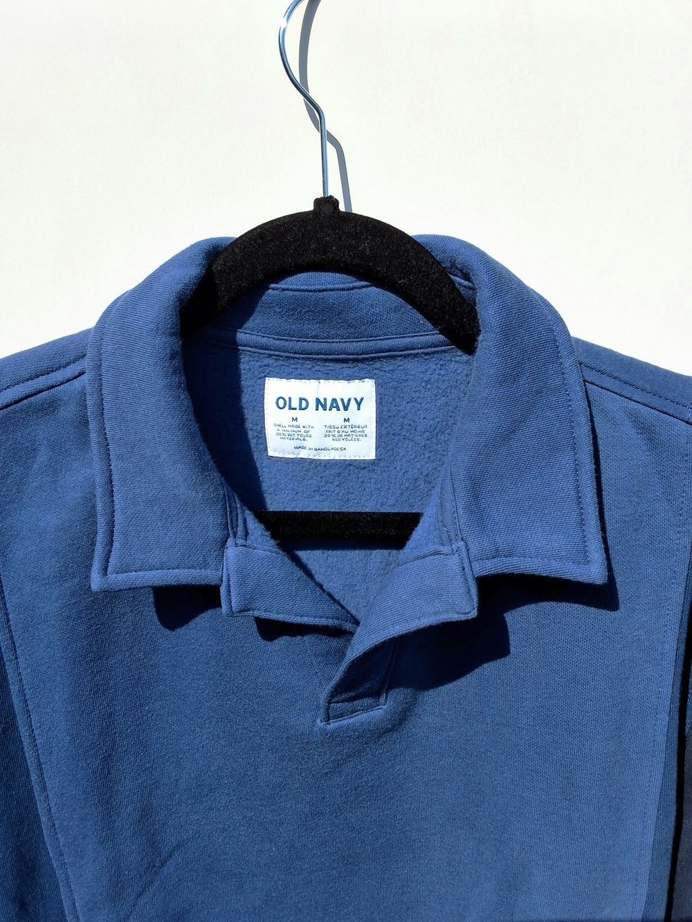 Old Navy Rotation Fleece Color-Block Polo Sweater - Blue/Navy (Size M) - Picture 2 of 3